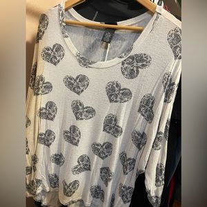 3/4 sleeve see though tee shirt